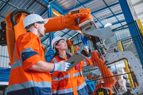 industrial setting with heavy equipment small